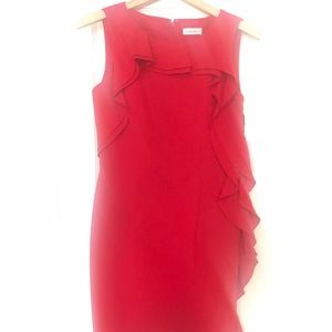 Red Calvin Klein dress